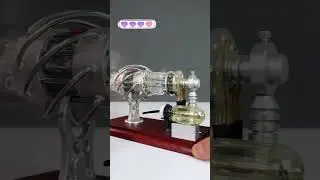 16 Cylinder Hot Air Stirling Engine #engineering #diyengineering #enginemodel