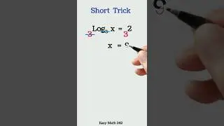 short trick for logarithms #logrithms #mathtrick #shorts