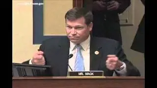 Congressman Connie Mack (R-FL) Questions Labor Sec. About Green Jobs