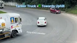 Tanker Truck 🚛 + Tipper Truck 🚛 + TNSTC Buses 🚌 | Sharp Curve Ghat Road Uphill & Downhill 🔥