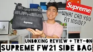 Supreme FW21 Side Bag Unboxing Review +Try-on