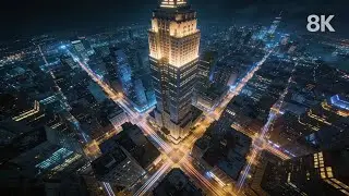 Ultra Relaxing USA Night Cityscapes | Dolby Vision 8K HDR Relaxing,Warm,Feeling