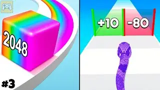 Jelly Run 2048 vs Snake Run Race ✦ ASMR Gameplay Android iOS &bull; 2048 Number Merge Race Games (3)