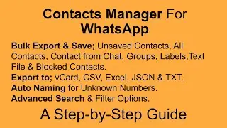 How to Use iKontacts Chrome Extension | Contacts Manager for WhatsApp | Export Contacts from WA