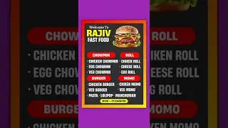 Restaurant Food Menu Card Design Idea 🔥