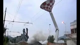 Blasting work - demolizione torre piezometrica Lesegno (CN) - ILVA Acciai Water Tank