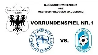 Wintercup Preussen Magdeburg Vorrundenspiel Nr.1 Hertha 03 vs. FC Stahl Brandenburg (9.2.2019)