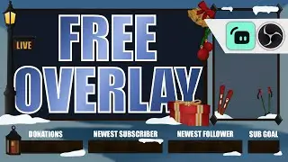 FREE Winter Stream Overlay | Creation + Alerts & Chat Setup | Christmas Special #1 ⛄