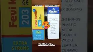 Fevi kwik 203 and Flex kwik Instant Adhesive from pidilite industries #fevikwik #shots #viralvideo