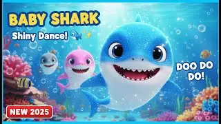 Baby Shark Family Dance 🦈 Shiny Ocean Friends | Learn Sea Animals | 3D Kids Song & Nursery Rhyme
