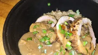 Porcini Mushroom Pork Loin Roast...Holidays are always the best!! No recipe here, just free rollin!!