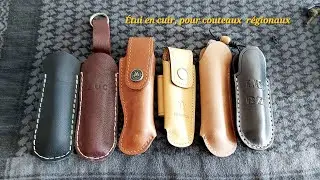 &Eacute;tuis en cuir pour mes poches et ceinture. Pour mes couteaux r&eacute;gionaux🇨🇵.