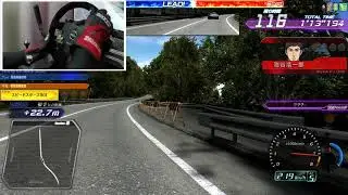 I am drifting Initial D ZERO with Thrustmaster Wheel (first day)