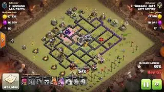 Max TH9 War 3 star Strategy With LavaLoon 2018