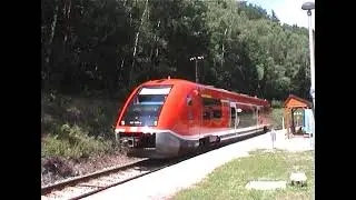Homevideo treinen in Thüringen met goederentrein met V180