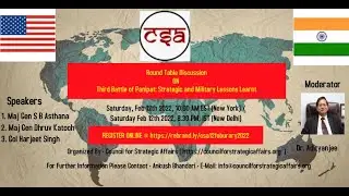 CSA Roundtable: Third Battle of Panipat - Strategic and Military Lessons Learnt 2022 02 12 09 00 03