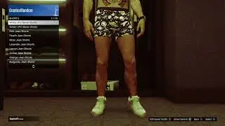 checking out the White & Green UFO Boxer Shorts in Grand Theft Auto 5 Online (Halloween)