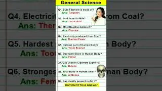 Science GK Questions | Did You Know 🤔 #shorts #science #gk #chemistry #ssc #sciencetricks