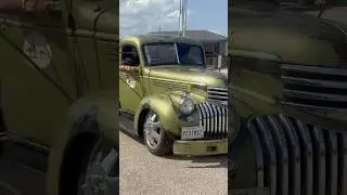 1946 Chevy powered by a 12V Cummins rolling into Classic Truck Throwdown #sickcarsandtrucks #trucks