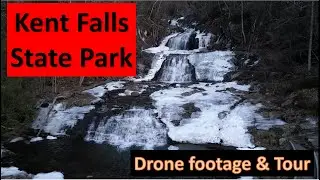Cinematic drone video Kent Falls State Park, Connecticut | Tour of Kent Falls & Housatonic river, CT