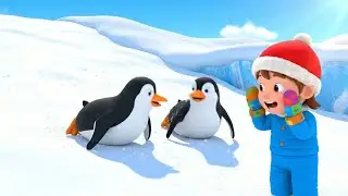 Five Silly Baby Penguins Sliding Fast | Canci&oacute;n divertida para ni&ntilde;os | Rimas infantiles