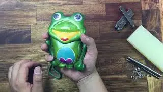 PurseWorld New Women Handmade leather Green Frog Owl Purse Bag