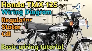 Honda TMX 125,Wiring diagram / Stator,Regulator at CDI / Basic na basic lang ito mga bro.