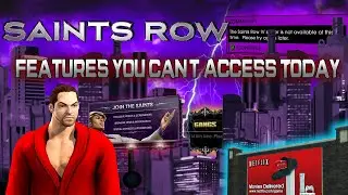 Saints Row Features You Can't Access Today