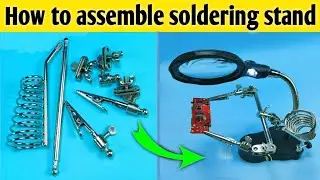 How To Make Helping Hand Magnifier LED Light with Soldering Stand | Urdu in Hindi 