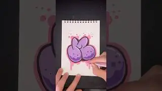 bubble Graffiti letter &rdquo;M&rdquo;｜PROCESS