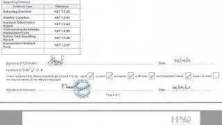Collected Evidence Cross-Reference (Assessor) | Mapping Evidence in Competence Assessment