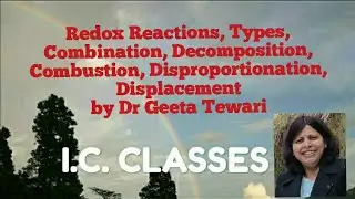 Redox Reactions, Types, Combination, Decomposition, Combustion, Disproportionation, Displacement