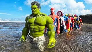 AVENGERS ACTION FIGURE! SPIDER-MAN MILES, HULK, CAPTAIN AMERICA, AQUAMAN