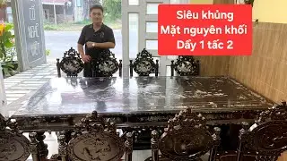 10/01/2026 Review bộ b&agrave;n ăn mặt liền khối dầy 1 tấc 2 si&ecirc;u khủng v&agrave; một số m&oacute;n đồ gỗ xưa mini