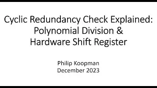 L600 CRC Computation Examples -- Polynomial Division and Shift Register
