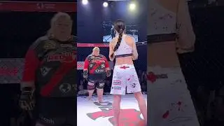 She KO&rsquo;d herself 😬 NO weight-classes in Czech Republic = WILD 🤪 - ​⁠@red-facecz