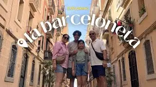 Going seaside & visiting La Barceloneta (beach day in Barcelona, Spain 🇪🇸) | Family Travel Vlog