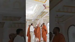 Visit of Guruji HDH Swamishri at the New SMVS Swaminarayan Mandir, Morbi | SMVS | #Shorts #trending