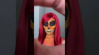 Edgy Skull Makeup ❤️&zwj;🔥💀⛓️ #halloween2023 #skullmakeup