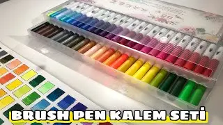 BRUSH PEN KUTU AÇILIMI | 48'li kalem seti renk skalası