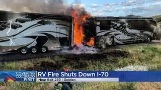RV Catches Fire On Interstate 70