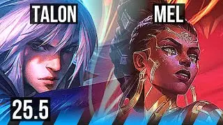 TALON vs MEL (MID) | 600+ games, Dominating | KR Diamond | 25.5