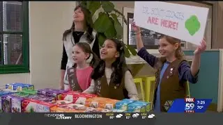 Girl Scouts donate leftover cookies to teachers