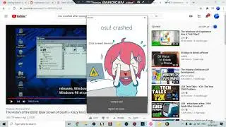 osu crashed after crazy beatmap and restarting pc