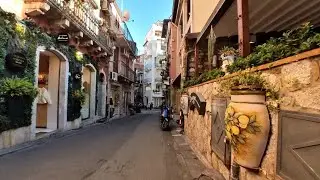 Taormina, Sicily POV Walking Tour 🇮🇹 | Hike to Centro Storico & Scenic Views