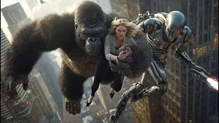 King Kong vs Giant Alien Robots: Epic Battle to Save New York City - Scientist Elena & Kong Unite