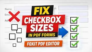 How to Make All Checkboxes the Same Size in a Fillable PDF Form using Foxit PDF Editor