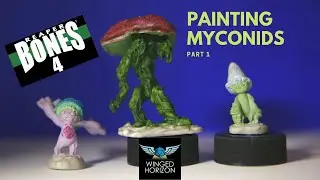 Painting Reaper Bones 4 Mushrooms part 1