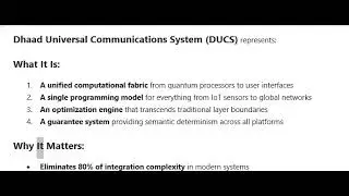 Dhaad Universal Communications System (DUCS) #dhaad #dhaad_programming #quantum #iot #tensors #5g