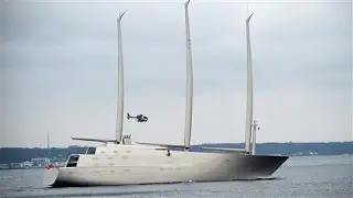 Superyacht 'Sailing Yacht A' Leaves Germany